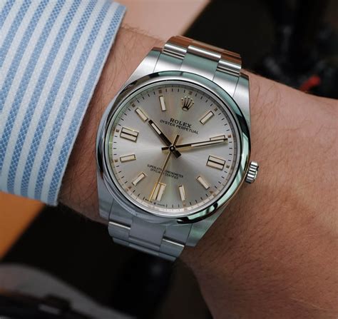 rolex watch silver and blue|rolex oyster perpetual 41 price.